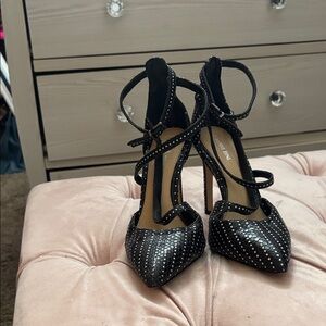 Gianni Bini Black Studded Heels